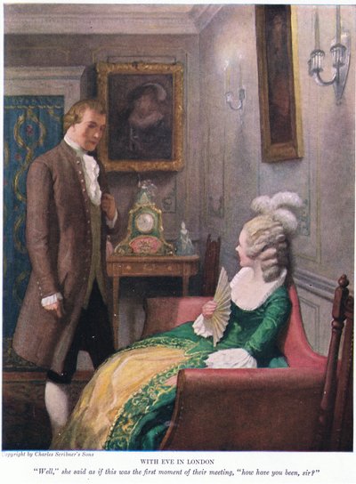 Con Eve a Londra! Bene, disse come se fosse il primo momento del loro incontro, come stai, signore? da Newell Convers Wyeth