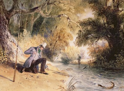 Pesca al luccio, catturando un Jack, c.1839 da Newton Fielding