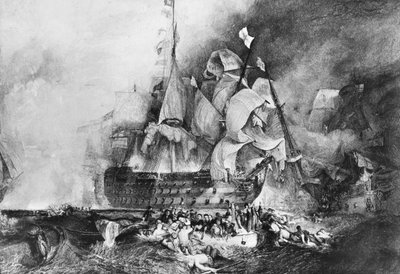 HMS Victory, nave da guerra britannica, c1805 da Newton and Co