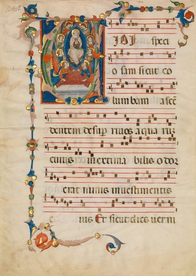 Foglio di manoscritto con l
