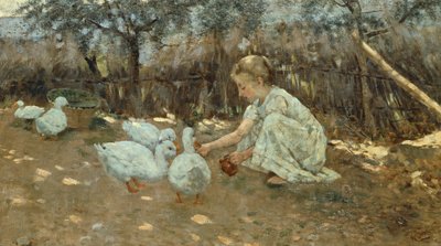 Il piccolo pastore di oche, circa 1892 da Niccolo Cannicci