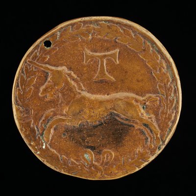 Unicorno e Tau-Croce [retro], c. 1480-1486 da Niccolo Fiorentino