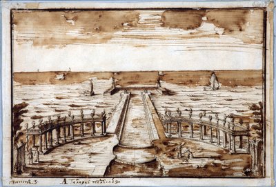 Colonnato "Galleria delle Curve" al Gateway di Peterhof da Niccolo Michetti
