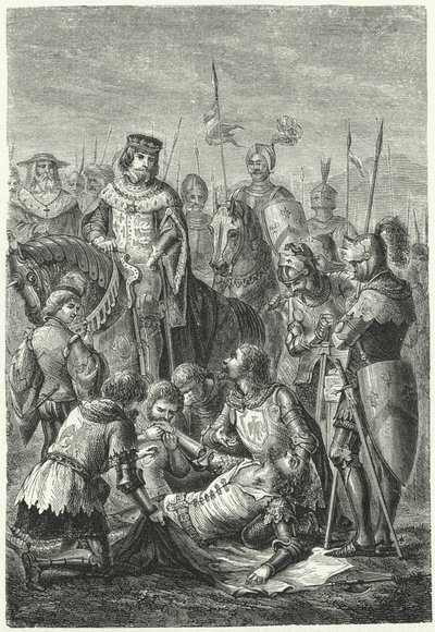 La morte di Manfredi di Sicilia nella battaglia di Benevento da Niccolo Sanesi