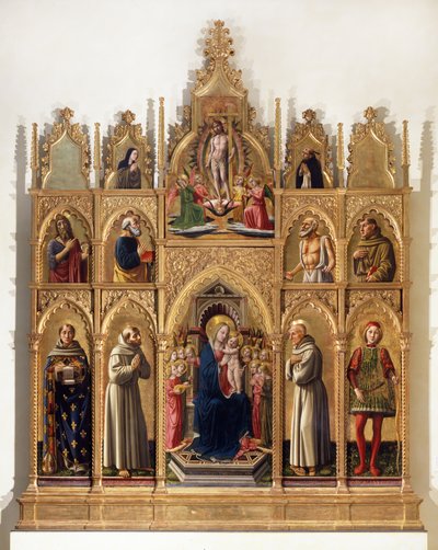 Madonna in trono con Bambino, Angeli e Santi (Polittico di Cagli) da Niccolo di Liberatore