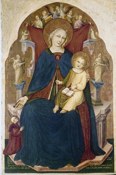 Madonna in trono con Bambino e due devoti da RC
