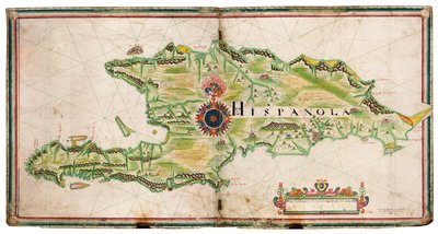 Mappa di Hispaniola da Nicholas Comberford