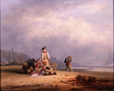 Pescatori che ordinano il pescato del giorno da Nicholas Condy