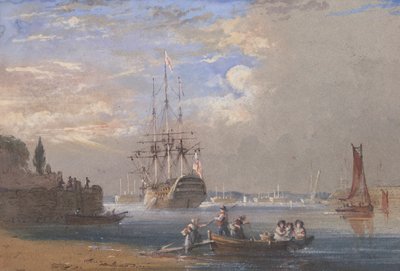 H.M.S. St. Vincent a Plymouth da Nicholas Condy
