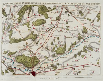 Mappa di quella parte di St. Omer in cui si svolse l