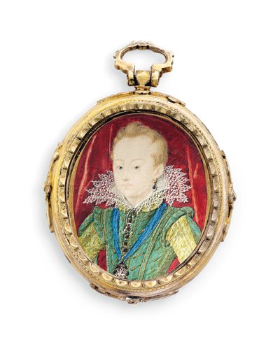 Re Carlo I quando Duca di York, da ragazzo da Nicholas Hilliard