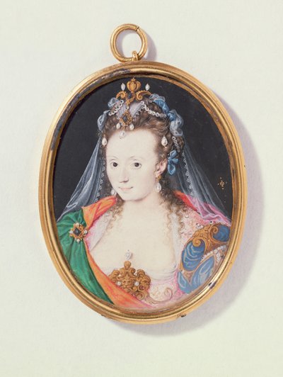 Miniatura di Arabella Stuart, Duchessa di Lennox, 1593 da Nicholas Hilliard