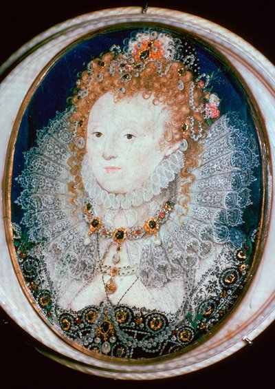 Ritratto in miniatura della regina Elisabetta I da Nicholas Hilliard
