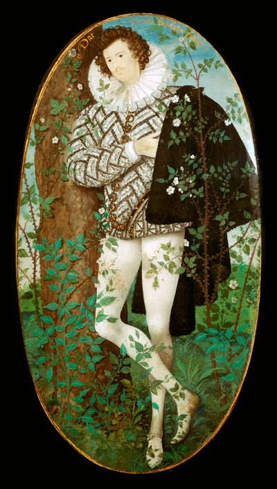 Ritratto in miniatura di un giovane uomo, XVI secolo da Nicholas Hilliard