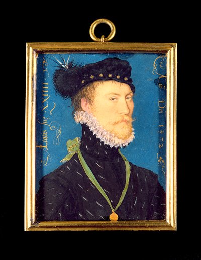 Ritratto di un uomo sconosciuto, di 24 anni, 1572 da Nicholas Hilliard