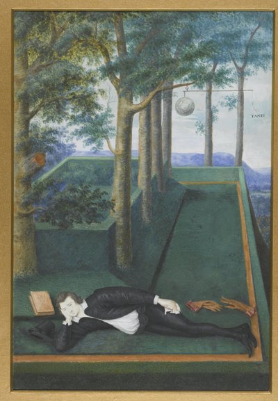 Ritratto di un nobile sdraiato in un giardino; Ritratto di Henry Percy, 9º conte di Northumberland da Nicholas Hilliard