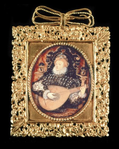 Regina Elisabetta I che suona il liuto da Nicholas Hilliard