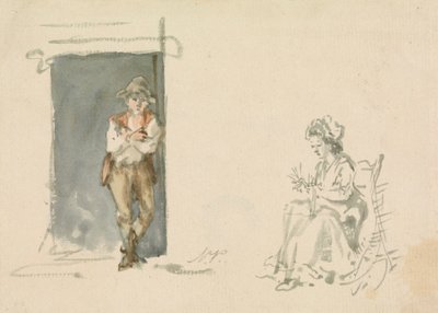 Studi di figura: ragazzo in piedi da Nicholas Pocock