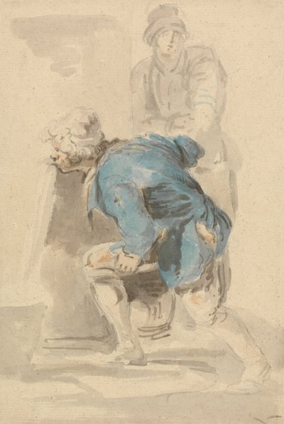 Uomo che beve da un beccuccio da Nicholas Pocock