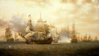 La battaglia di Frigate Bay, 26 gennaio 1782 da Nicholas Pocock