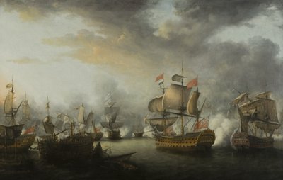 La fine della battaglia dei Santi, c.1782 da Nicholas Pocock