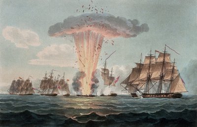 La cattura e distruzione di quattro fregate del tesoro spagnolo, al largo della costa di Cadice (Spagna), il 5 ottobre da Nicholas Pocock