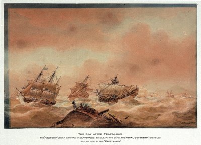 Il giorno dopo la battaglia di Trafalgar da Nicholas Pocock