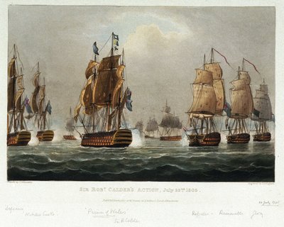 La manovra navale di Sir Robert Calder (1745-1818) da Nicholas Pocock
