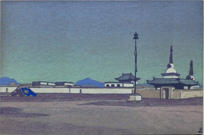 Batukhalka, capitale della Mongolia Interna da Nicholas Roerich