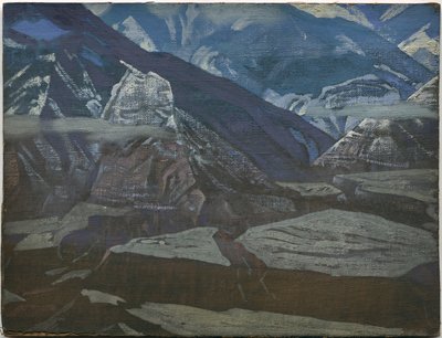 Forte di Bharagarh, serie "Kulu", 1929 da Nicholas Roerich