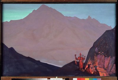 Chenrezig (Bodhisattva della compassione dedicato al Dalai Lama, o Avalokiteshvara) da Nicholas Roerich