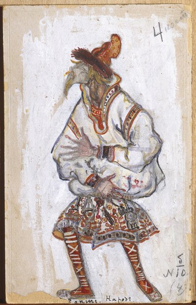Costume per il Balletto di Igor Stravinsky "La Sagra della Primavera", 1912 da Nicholas Roerich