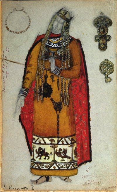 Costume per "Tristano e Isotta" di Wagner, 1912 da Nicholas Roerich