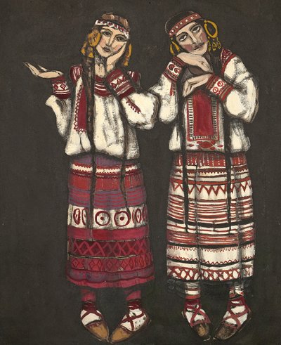 Costume per il balletto La Sagra della Primavera di I. Stravinski, 1930 da Nikolai Konstantinowitsch Roerich