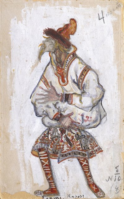 Costume per il balletto La Sagra della Primavera di I. Stravinsky, 1912 da Nikolai Konstantinowitsch Roerich
