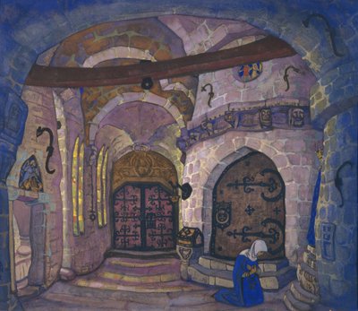 Nel monastero. Scenografia per l