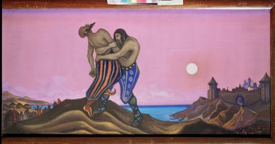 Il duello tra Mstislav e Rededya (granduca Mstislav di Tchernigov, detto il temerario) da Nicholas Roerich