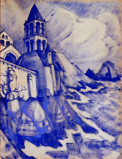 Decorazione preparatoria per il dramma "La Principessa Maleine" di Maurice Maeterlinck, 1913 da Nicholas Roerich