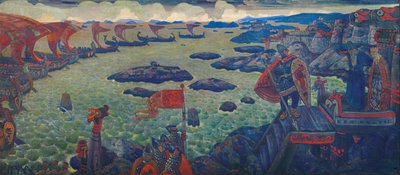 Pronti per la campagna nel mare varangiano da Nikolai Konstantinowitsch Roerich