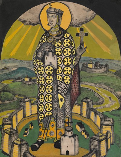 Santa Olga, Principessa di Kiev da Nikolai Konstantinowitsch Roerich