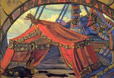 Scenografia per "Tristano e Isotta" di Wagner, 1912 da Nicholas Roerich