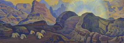 Il Miracolo (dalla serie Messia) di Nicholas Roerich (1874-1947) da Nicholas Roerich