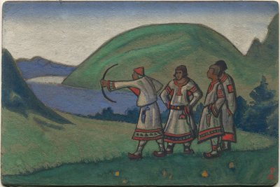 Giovani, décor e costume per il balletto "Le Sacre du Printemps" di Stravinsky, 1944 da Nicholas Roerich