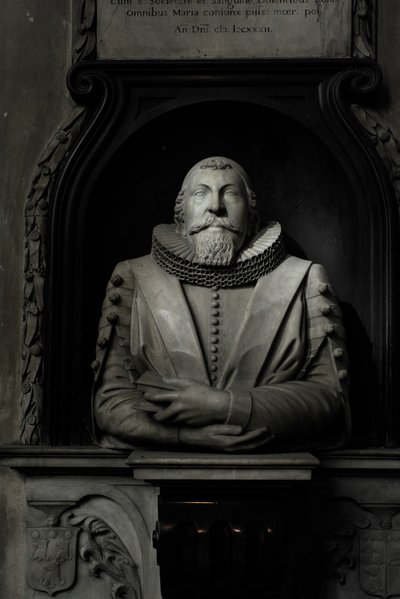 Memoriale a Hugo Barker, 1632 da Nicholas Stone