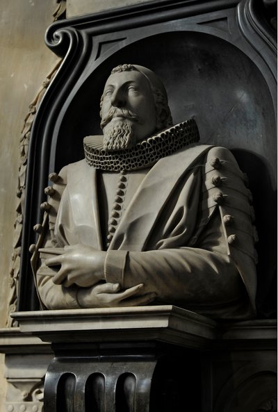 Memoriale a Hugo Barker, 1632 da Nicholas Stone
