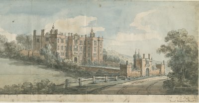 Beaudesert Hall e Parco: acquerello da Nicholas Thomas Dall