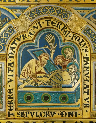 Sepoltura di Cristo ... (smalto su rame dorato) da Nicholas of Verdun