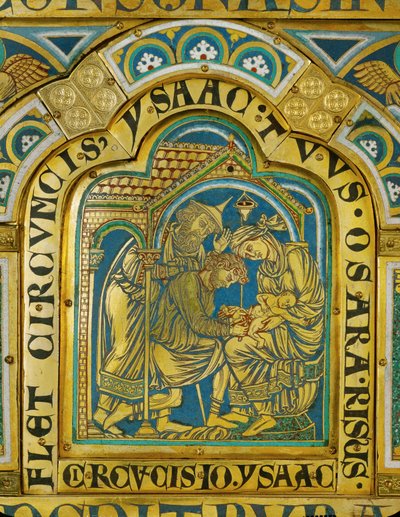 La circoncisione di Isacco ... (smalto su rame dorato) da Nicholas of Verdun