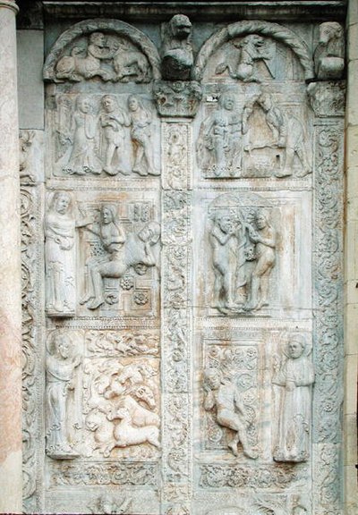 La storia di Adamo ed Eva, dal lato sud del portico ovest da Nicholaus Nicholaus