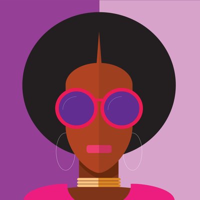 Ragazza afro, 2020 (digitale) da Nick Diggory